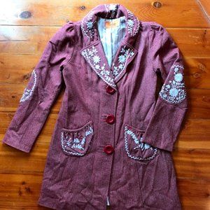 COPY - Vintage Voom Coat by Jay Han Red Tweed